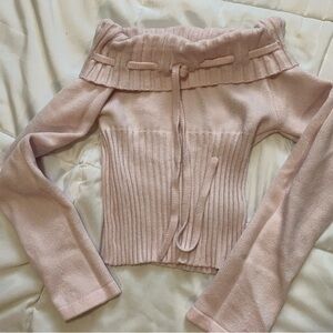 Cropped coquette sweater